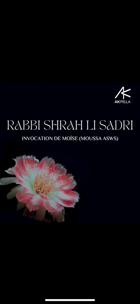 Rabbi Shrah Li Sadri (Du'a de Moussa AS)